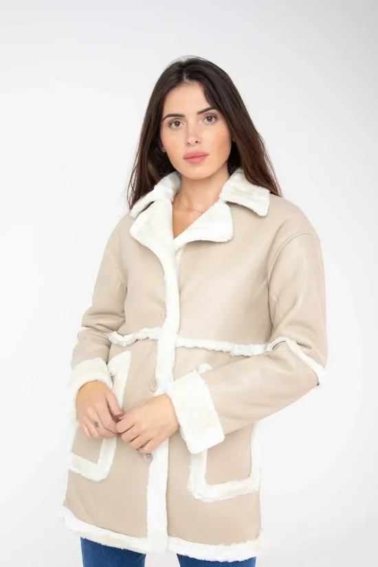 abrigo lever - beige