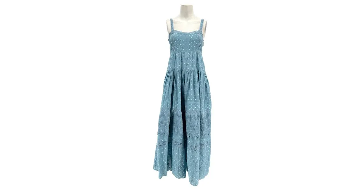 Autre Marque LOVE SHACK FANCY Vestidos T.US 2 Algodón Azul 