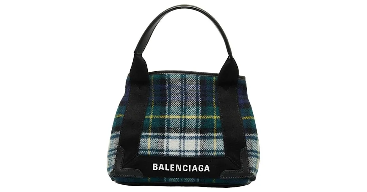 Balenciaga Navy Cabas Verde 