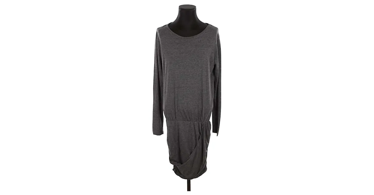 Bash vestido de algodón Gris 