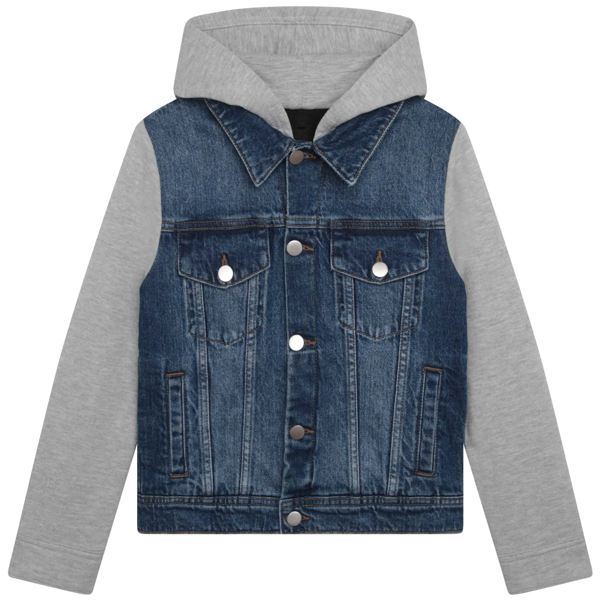 BOSS Chaqueta bimateria con capucha