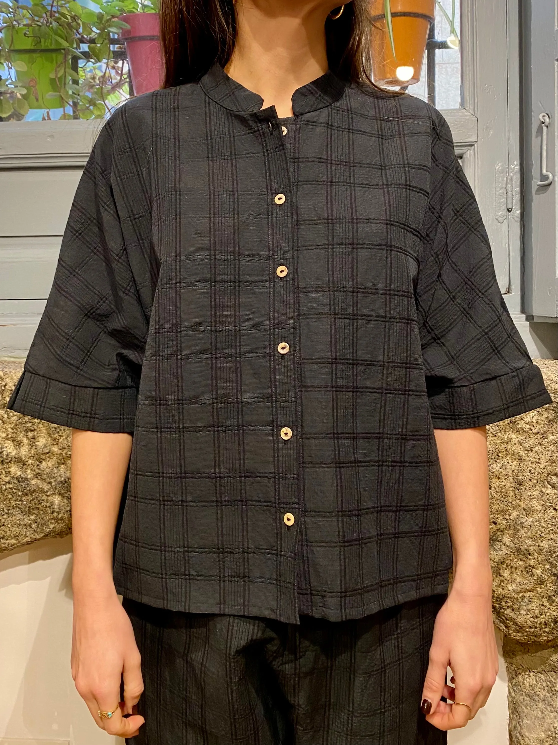 CAMISA MANGA CORTA CUADROS