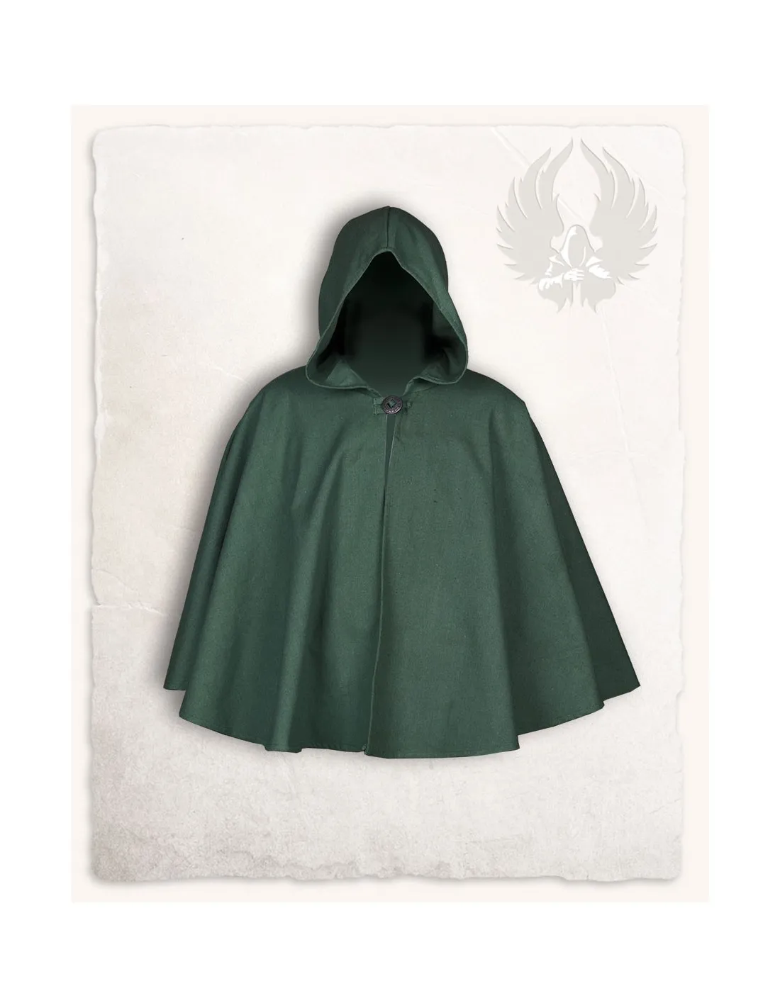 Capa corta con capucha