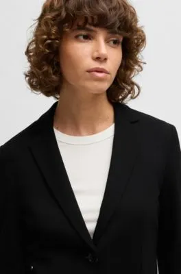 Chaqueta extra slim fit de tejido elástico