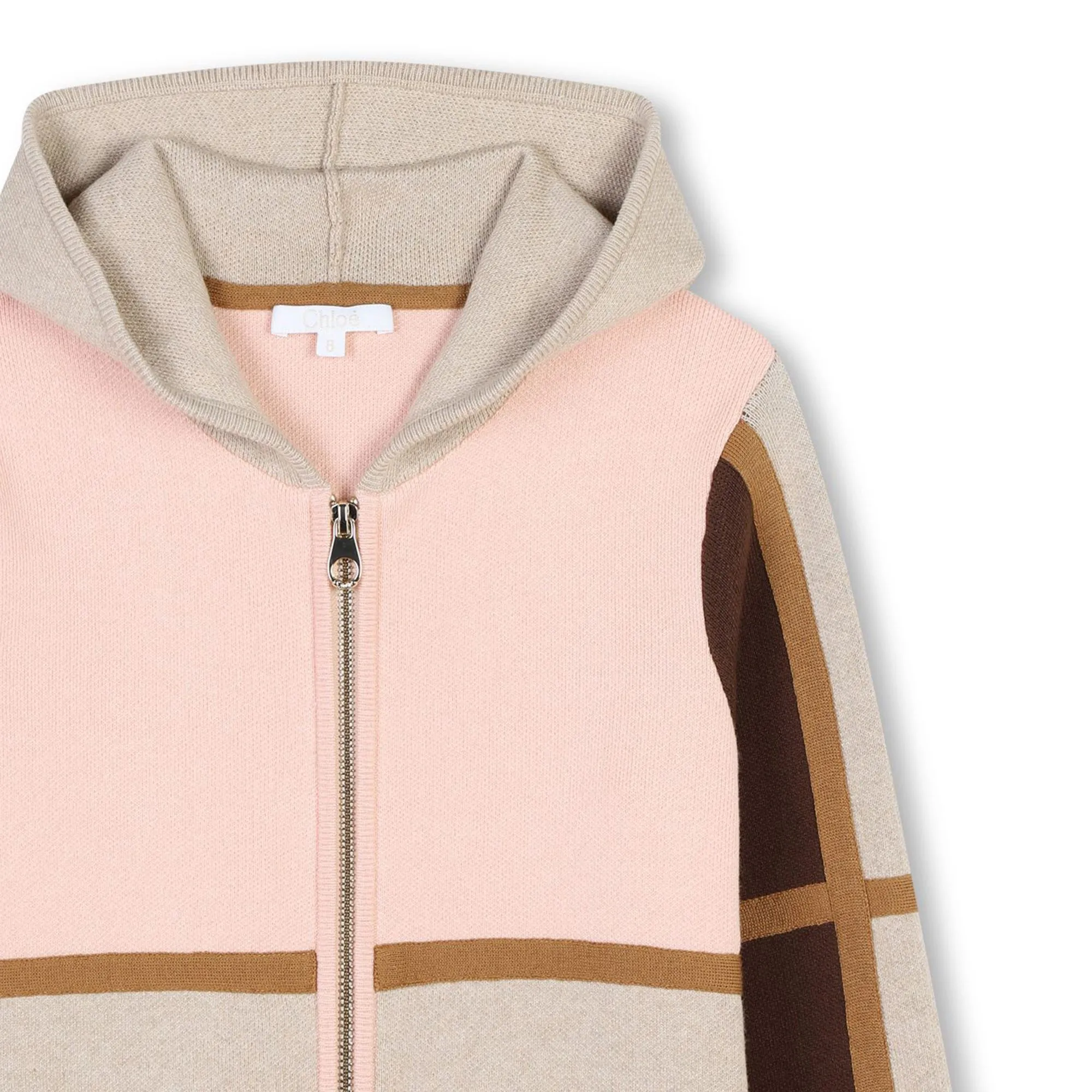 CHLOE Chaqueta con capucha tricolor