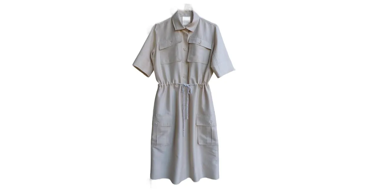 Courreges Vestidos Beige 