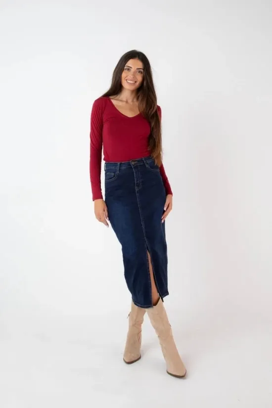 falda garnes - denim