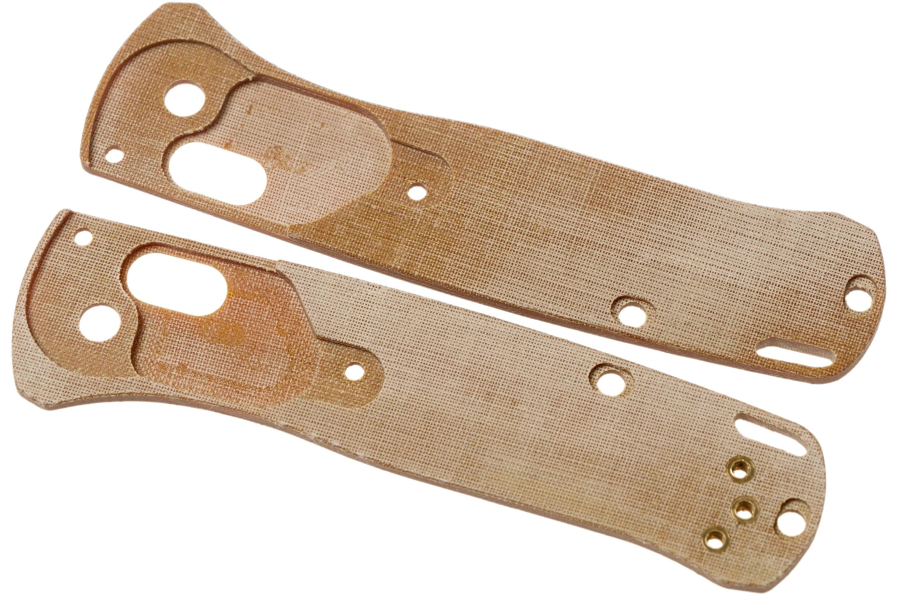 Flytanium Benchmade Mini-Bugout Scales Crossfade, natural linen micarta