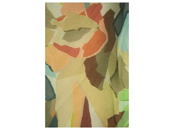 Missoni Algodón Marrón w. Pantalones cortos con cinturón y foulard de seda multicolor 44 Castaño 