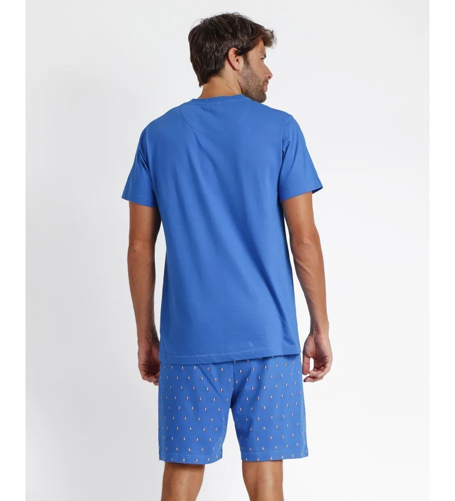 Pijama Manga Corta Sailing  azul