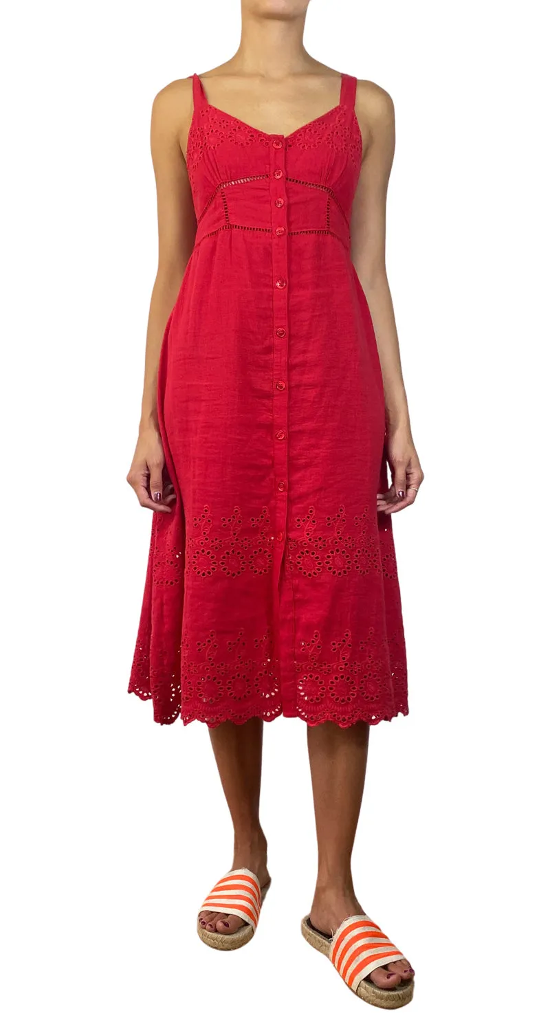 URBAN OUTFITTERS Vestido Rojo Lino