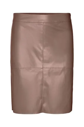 Vero Moda Falda corta efecto piel