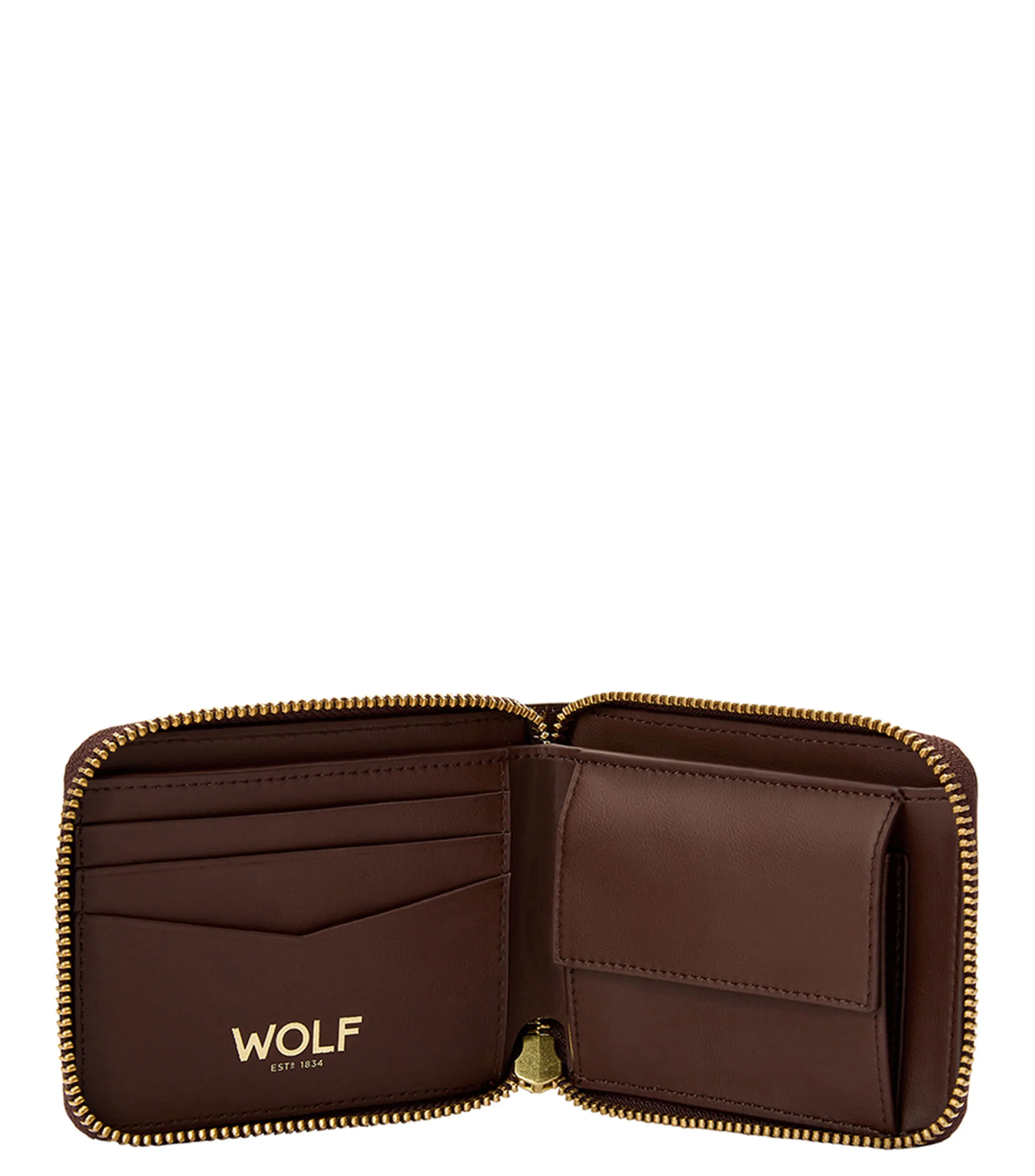 Wolf Cartera Bifold café Hombre